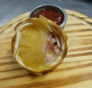 Canastitas ananá con jamón