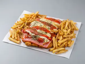 Milanesa Con Jamon Y Morron Xl