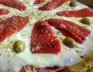 Pizza con morrón