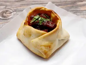 Canastitas de carne cuchillo
