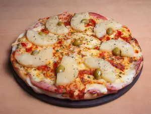 Jamón y ananá grande.