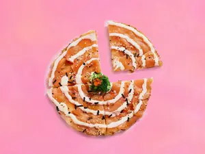 Pizza de salmon ahumado