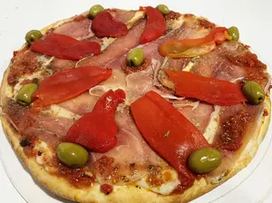 Jamón Crudo Y Morrón Grande