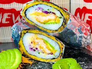 Burrito sushi salmon