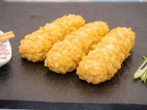 Langostinos en masa tempura