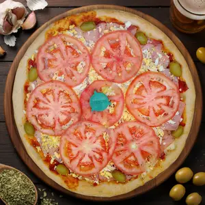 Pizza napolitana jamón y huevo