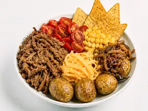 Pulled pork potato bowl