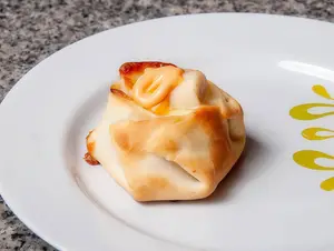 Canastita palmitos con jamón