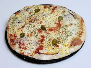 Pizza con jamón
