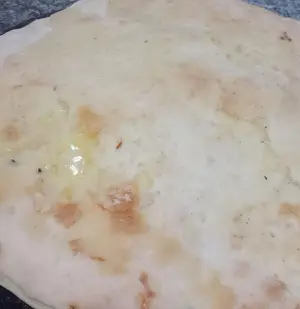 Pizza rellena de verduras