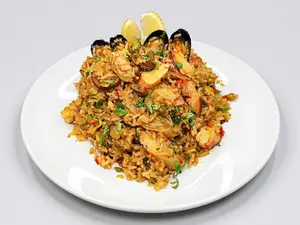 Arroz con marisco version peruana picante comen 2 Y pican 3