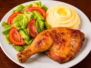 1/4 de pollo al horno