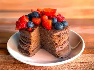 Pancake proteico de cacao