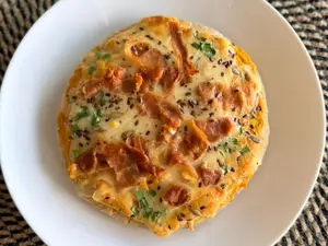 Pizza de calabaza y jamón