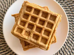 Waffle de avena y naranja