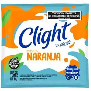 Jugo En Polvo Clight Clight Naranja Sin Azúcar Añadida 8 g