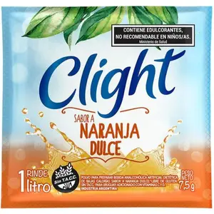 Jugo En Polvo Clight Naranja Dulce Sin Azúcar Añadida 7.5 g