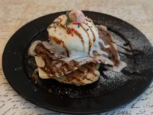 Waffle de dulce de leche