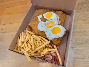 Milanesa a caballo