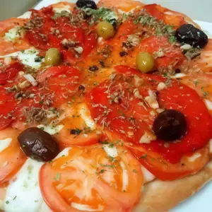 Pizza Napolitana Con Morrón
