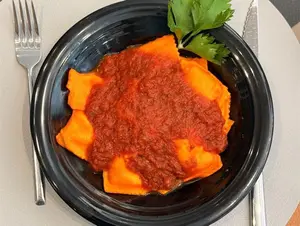 Raviolones de calabaza y queso