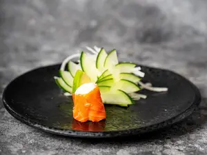 Geisha de salmón ahumado