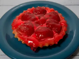 Porción de tarta de frutilla