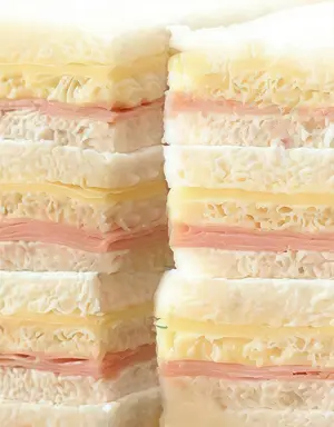 Sándwich de miga jamón y queso