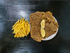Milanesa simple c/fritas para compartir