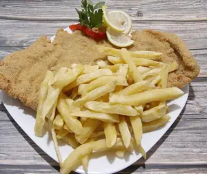 1/2 Milanesa Con Fritas