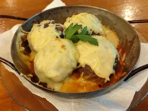 Albóndigas gratinadas.