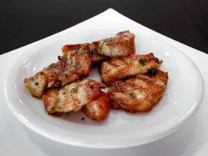 Mollejas con guarnición