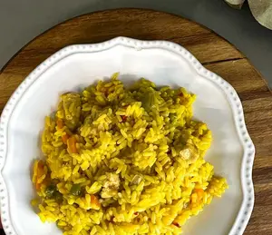 Arroz Al Azafrán Con Pollo