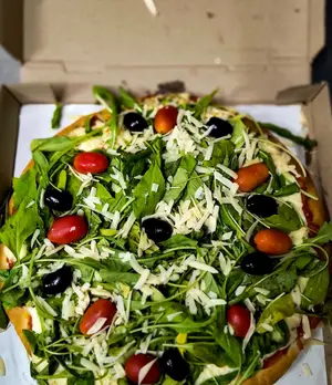 Pizza de rúcula 1