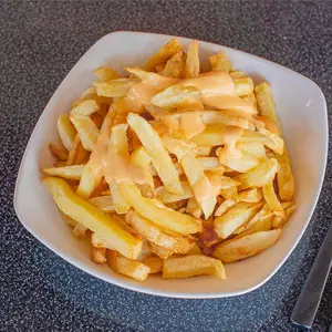 Papas fritas cheddar indiv