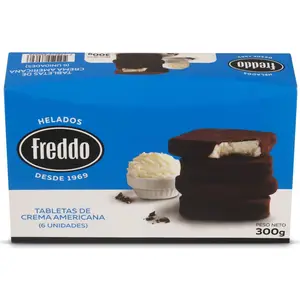 Tabletas De Helado Freddo Crema Americana 50 g 6 Unidades
