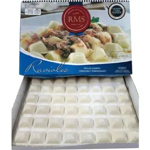 Ravioles Pollo, Jamón, Verdura Y Queso Parmesano 48 Unidades