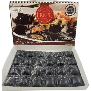 Raviolones Salmón Ahumado Y Salmón Rosado En Masa Negra 24 Unidades
