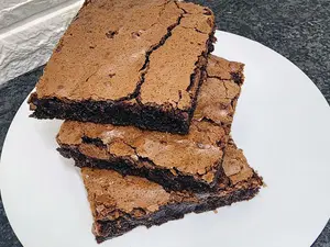 Porción de brownie