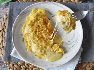 Omellete con queso
