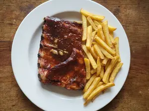 Ribs y papas fritas para 2
