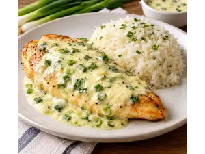 Pollo al verdeo con arroz