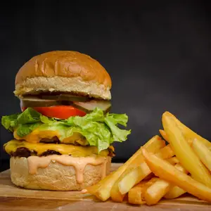 Clasica doble + papas fritas