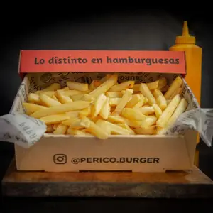 Porción de fritas con cheddar