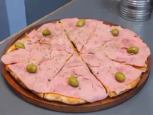 02 pizza mozzarella con jamón