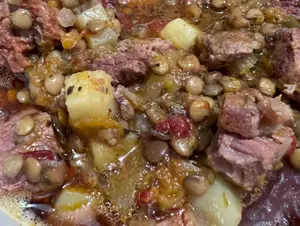 Guiso de lentejas del diez