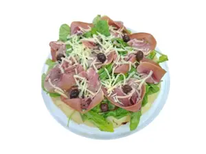 Chica jamón crudo y rúcula