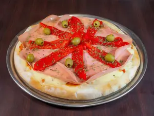 Grande muzarella jamon y morrones