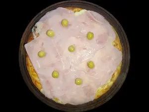 Pizza ch fugazza c/queso jamón