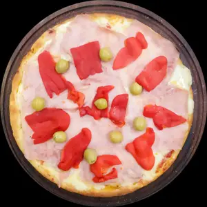 Pizza Chica Jamón Y Morrones